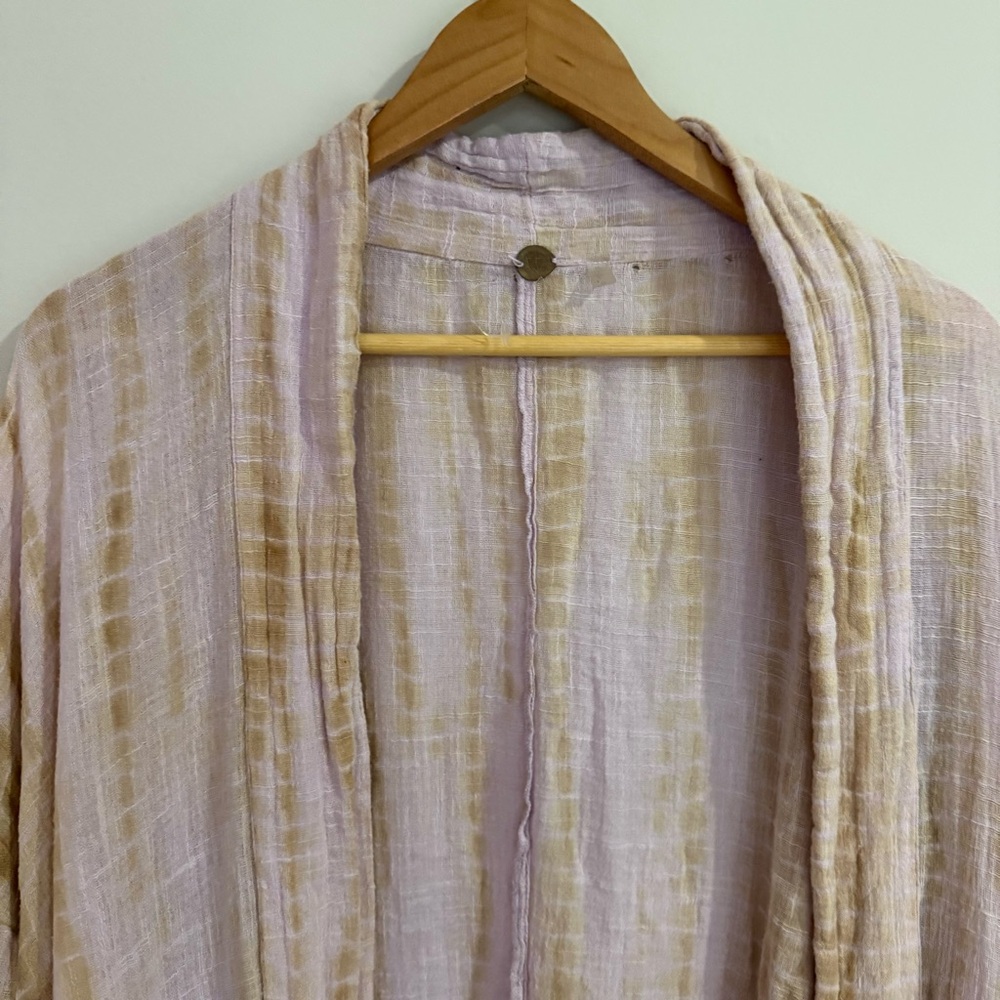 Free people Sasha lavender tie dye kimono Cardigan Bohemian Flowy - Picture 5 of 16